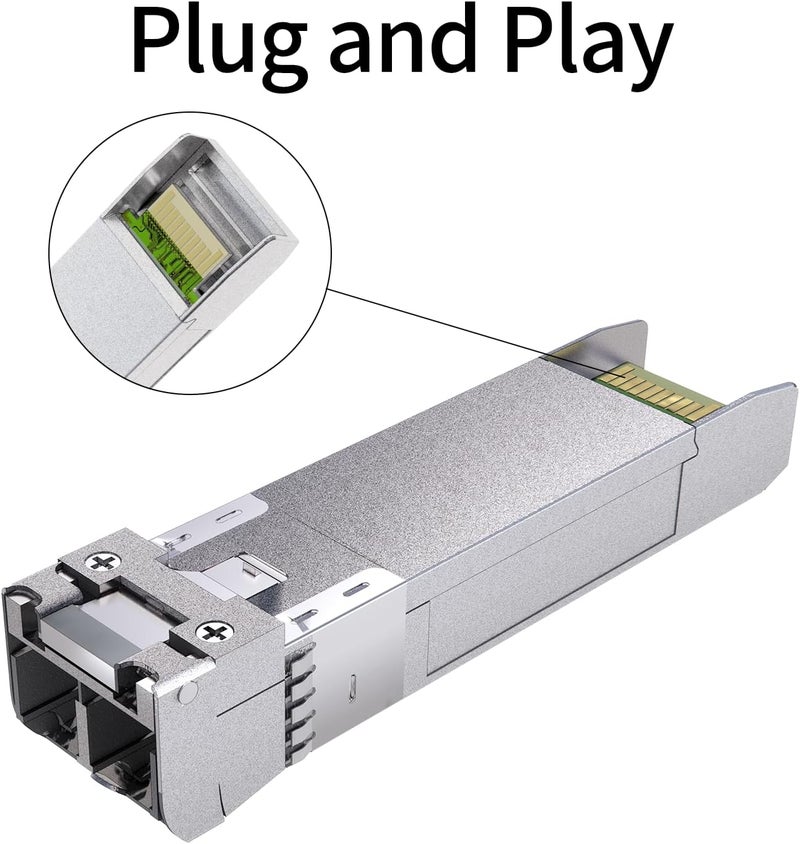 GESD 4Pack 10G SFP+ LC Module, 10GBase-SR Multi-Mode Ethernet Transceiver, 850nm MMF up to 400m – Compatible with Cisco, Meraki, Ubiquiti, Mikrotik, Netgear, HPE, TP-Link, Aruba and More - Image 5